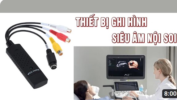 Easycapture USB ghi hình AV, RCA, S-Video máy siêu âm, nội soi